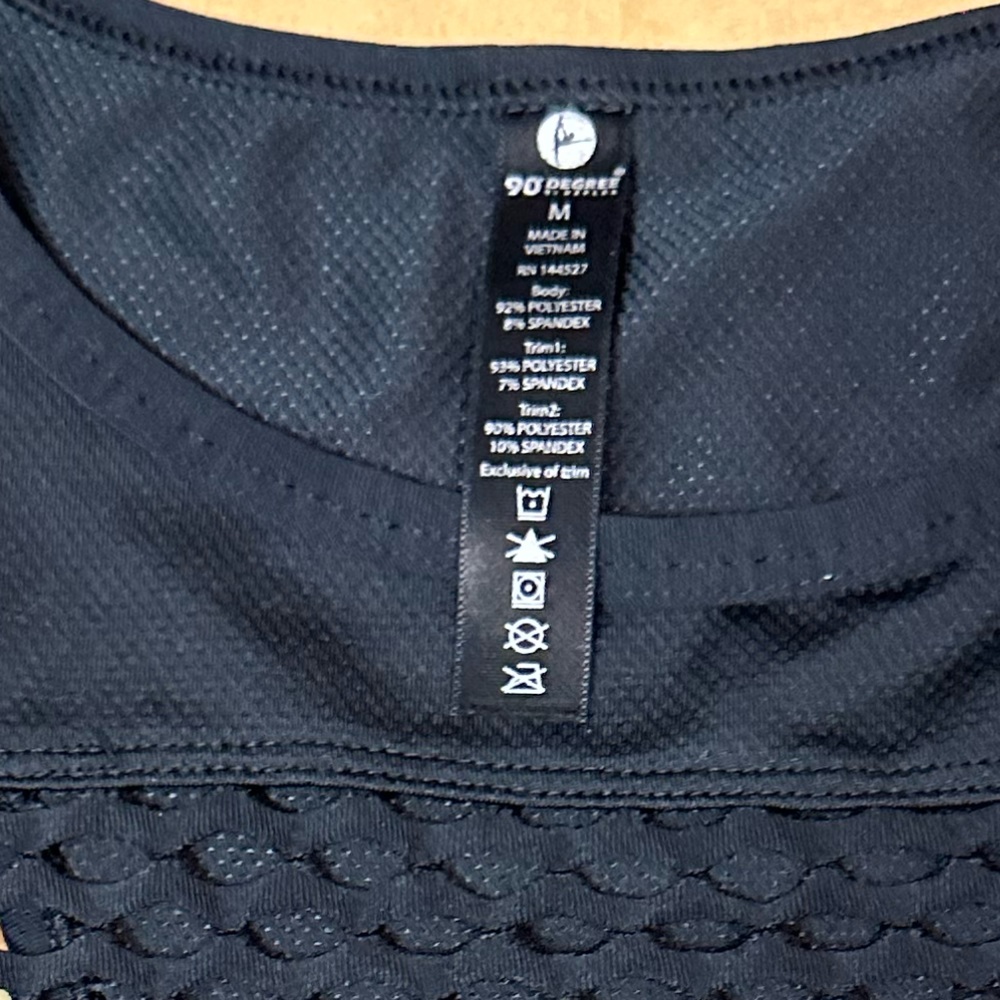 Black Racerback Workout Top - Picture 5 of 6